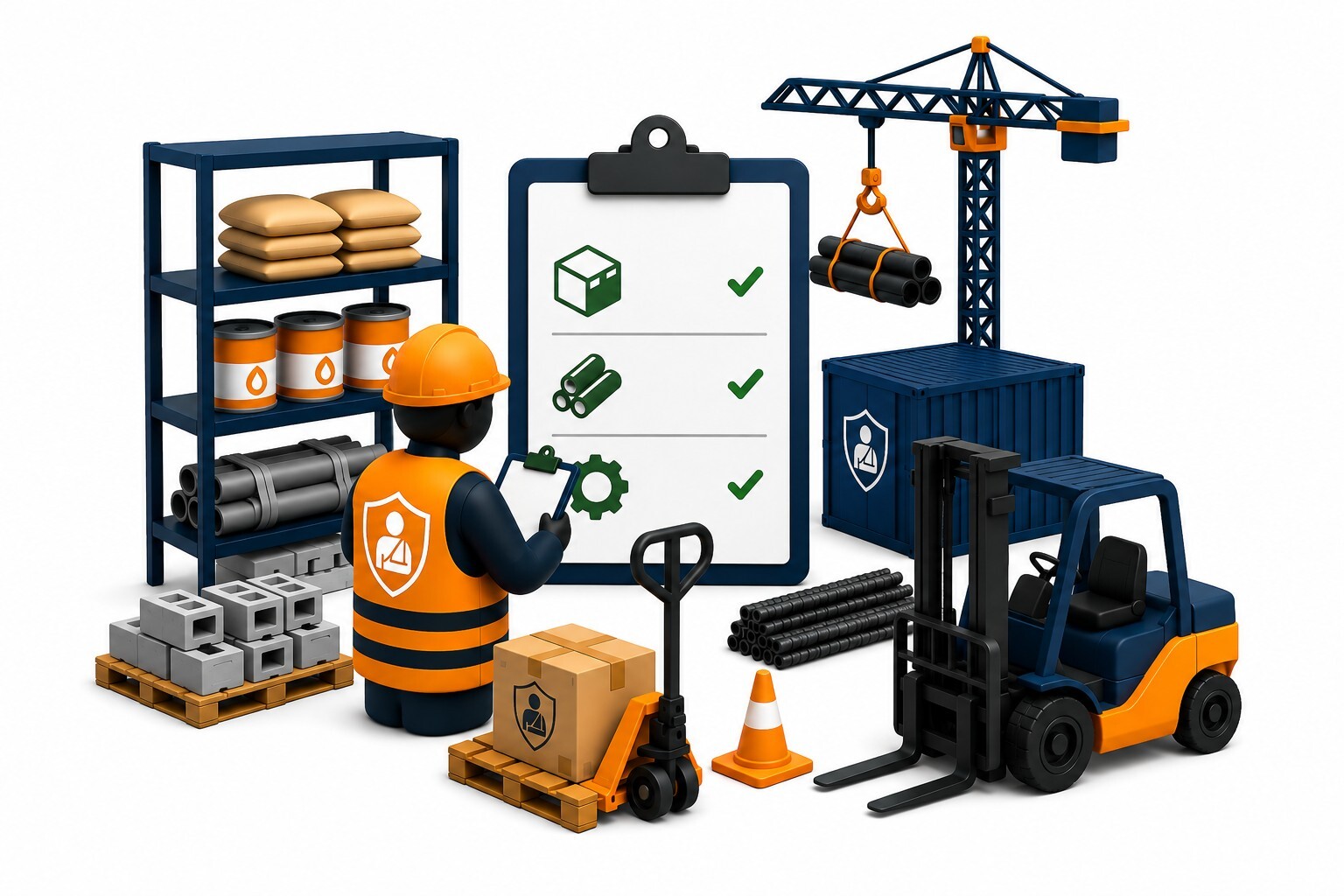 Materials management on site